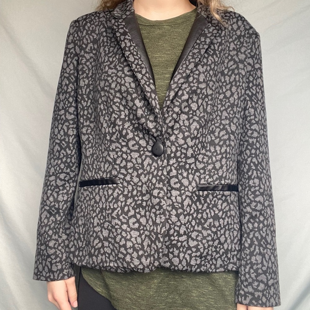 Notations Large Printed Patterned Blazer Jacket